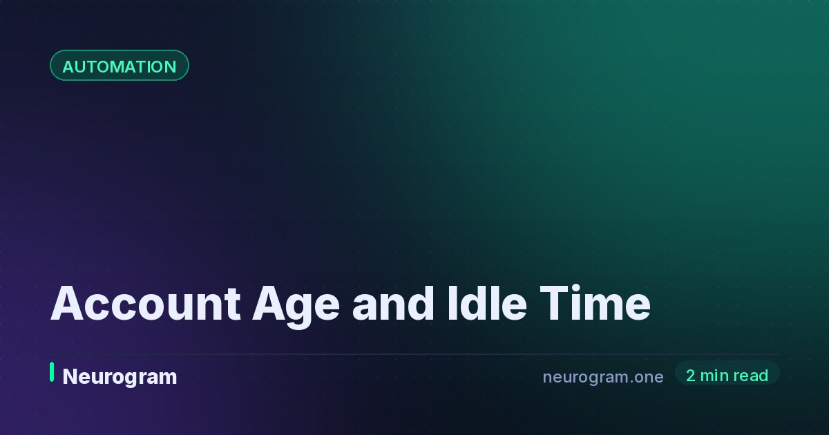 Account Age and Idle Time