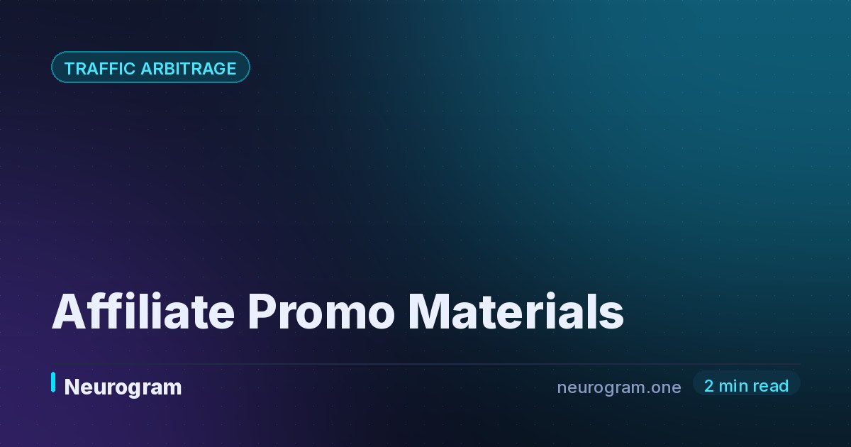 Affiliate Promo Materials