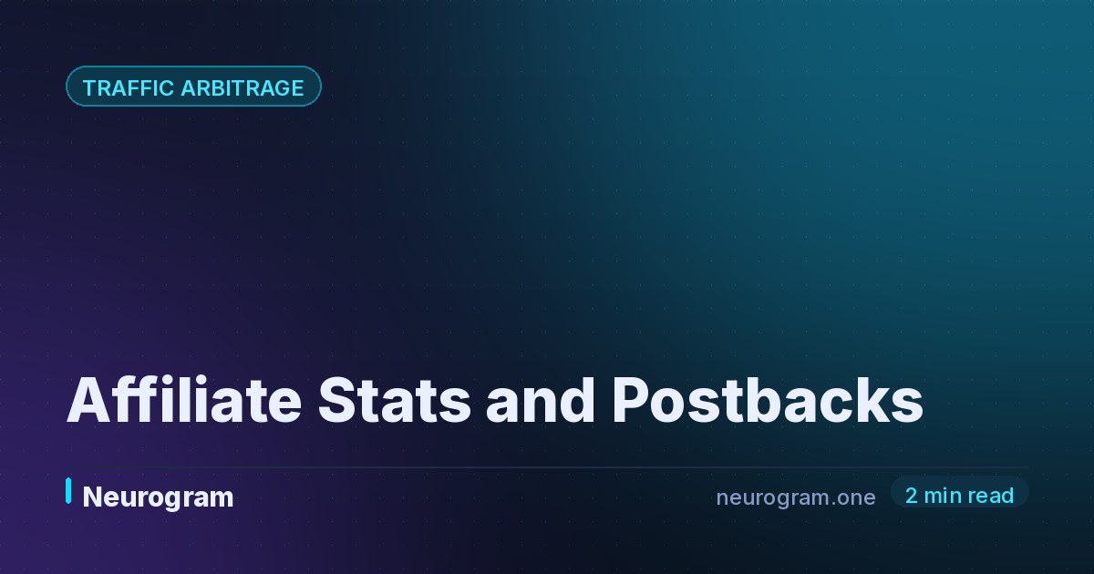 Affiliate Stats and Postbacks