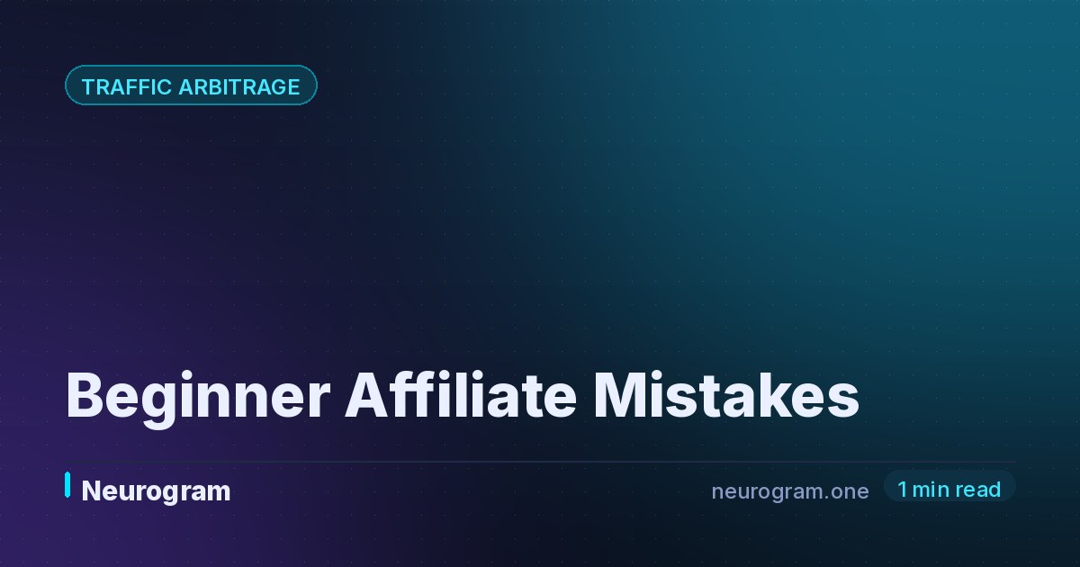 Beginner Affiliate Mistakes