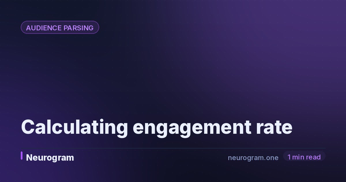 Calculating engagement rate