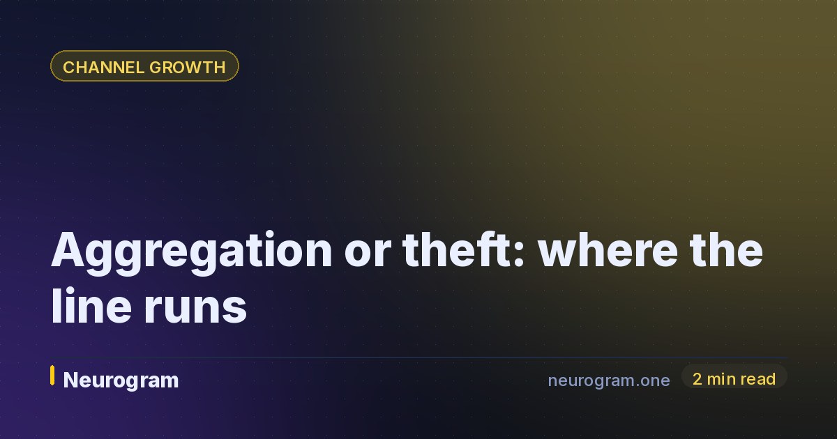 Aggregation or theft: where the line runs