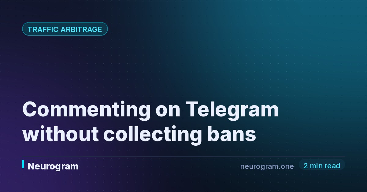 Commenting on Telegram without collecting bans