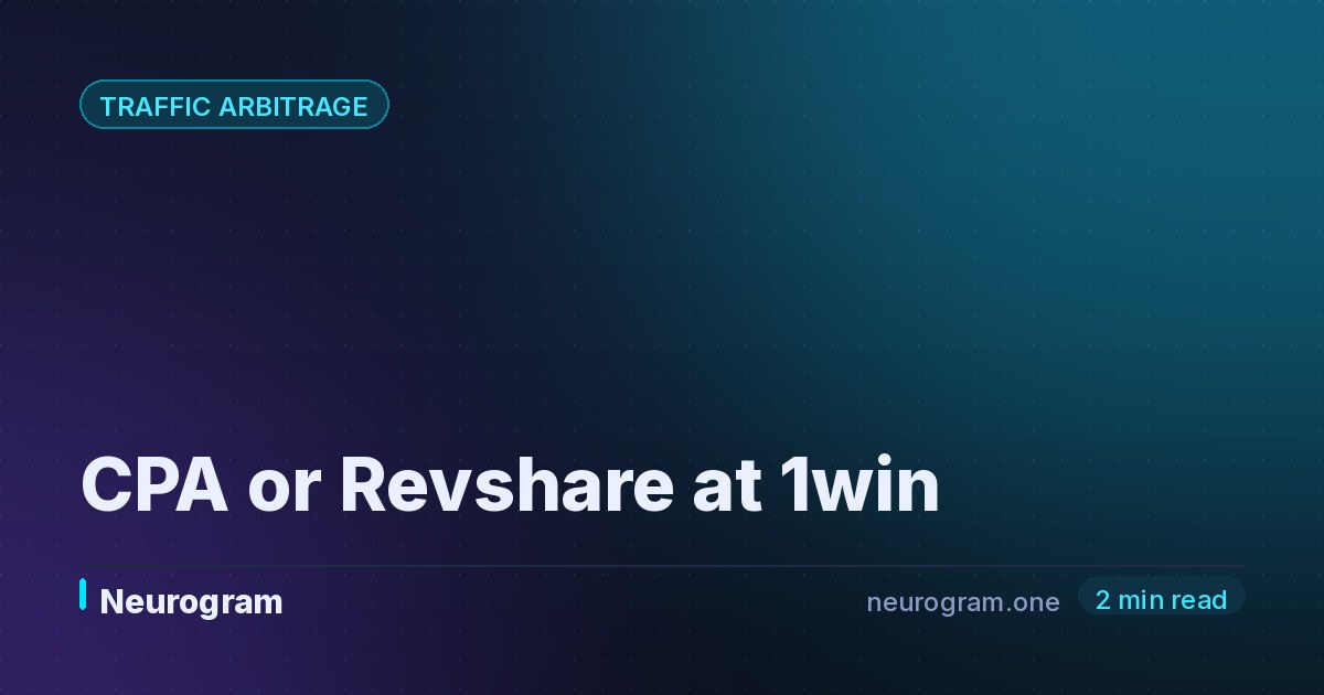 CPA or Revshare at 1win