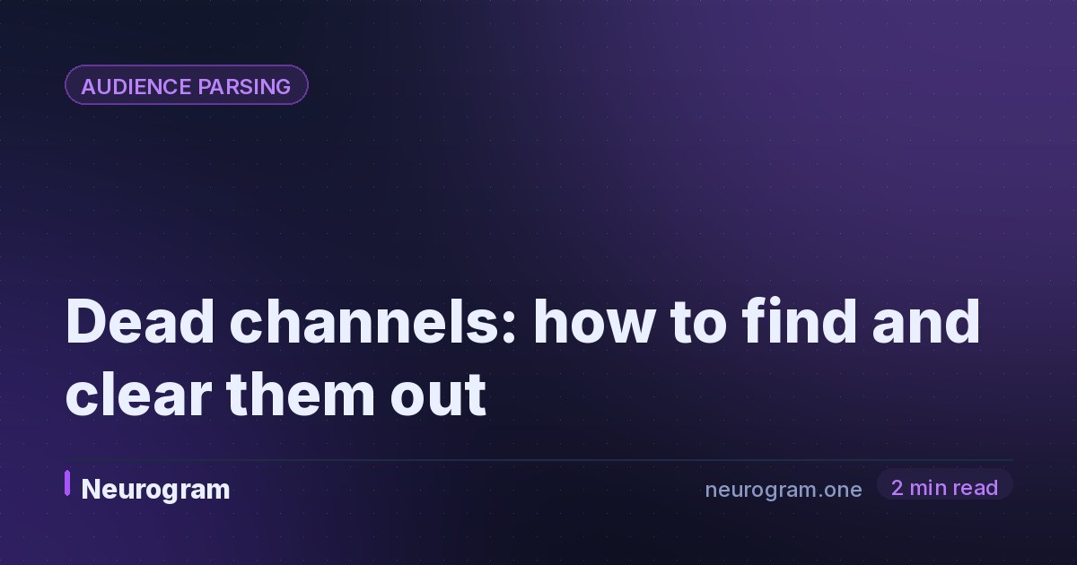 Dead channels: how to find and clear them out