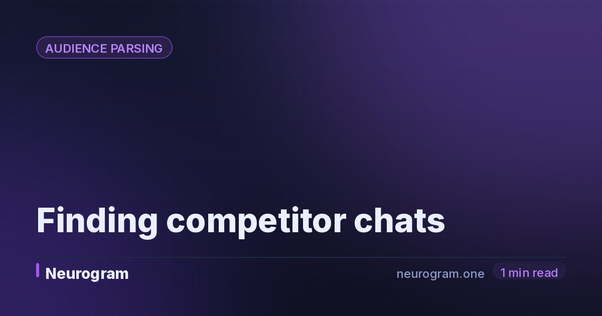 Finding competitor chats