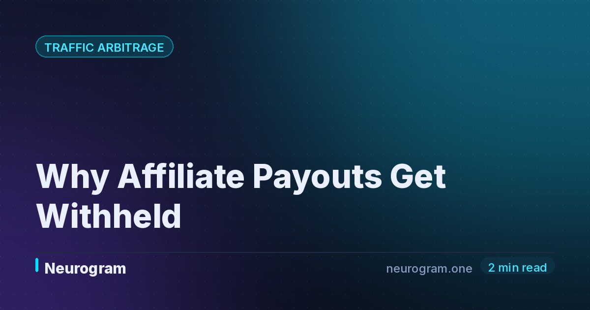 Why Affiliate Payouts Get Withheld