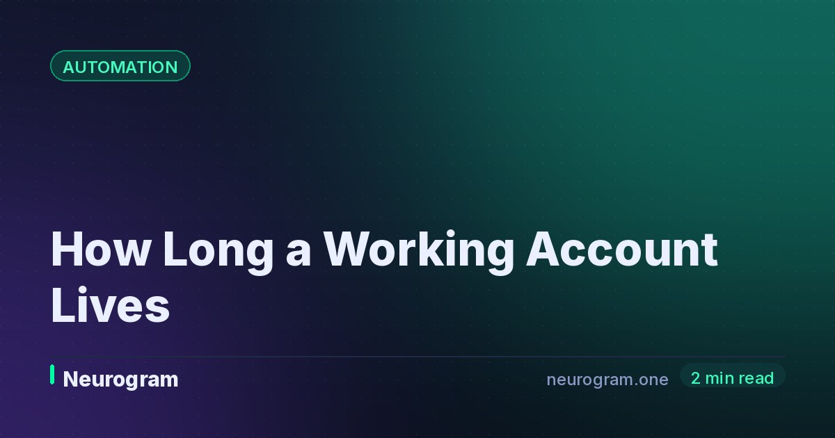 How Long a Working Account Lives