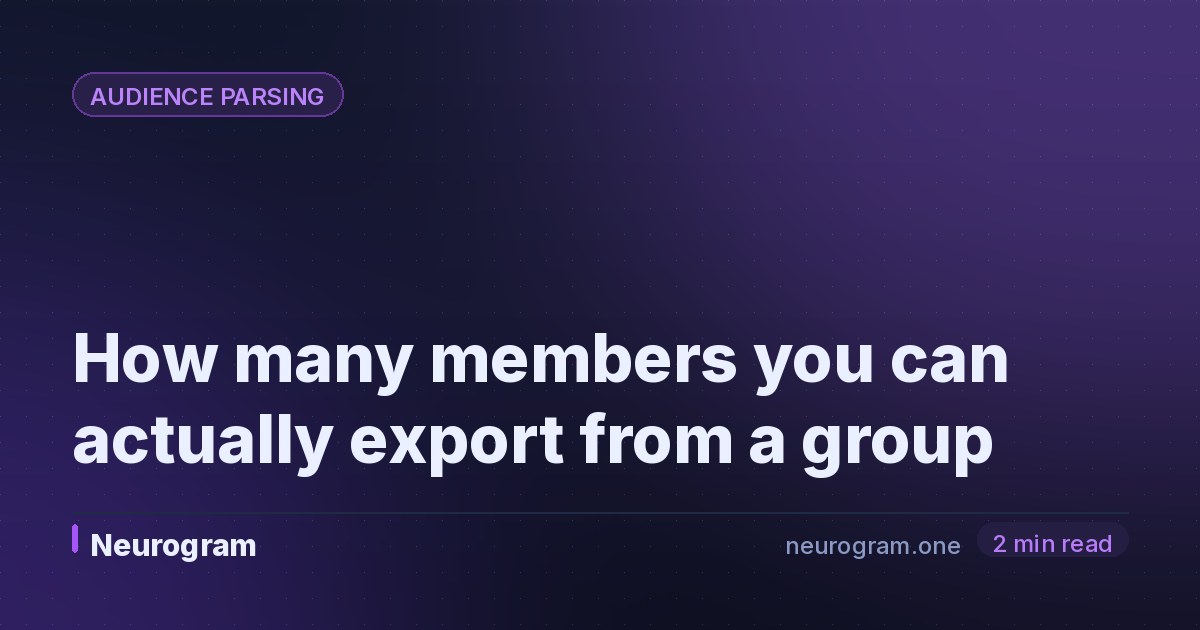 How many members you can actually export from a group