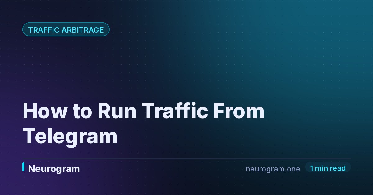 How to Run Traffic From Telegram