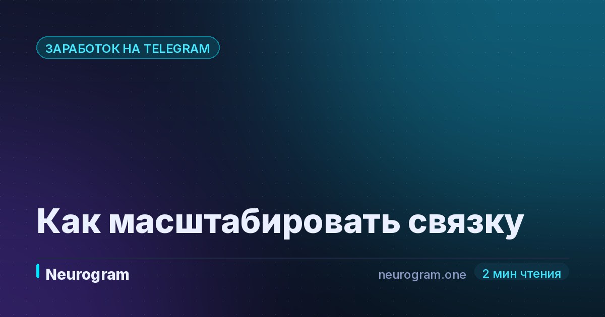 Как масштабировать связку