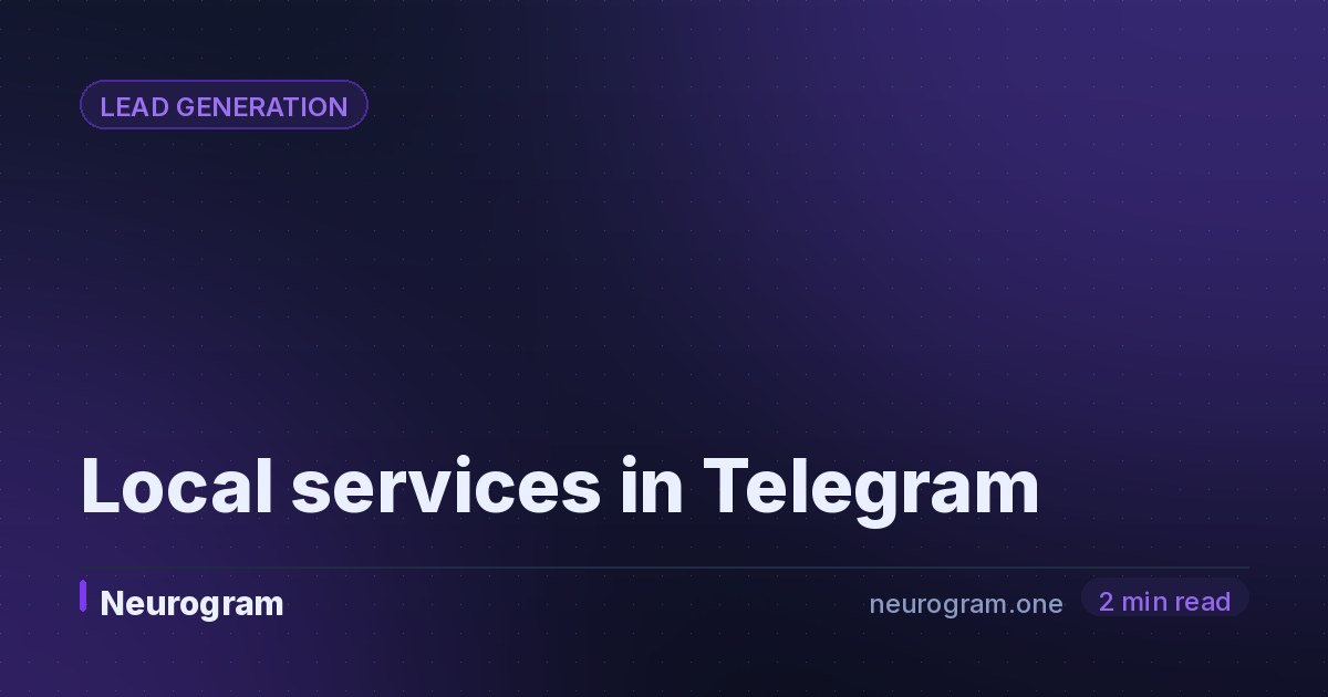 Local services in Telegram