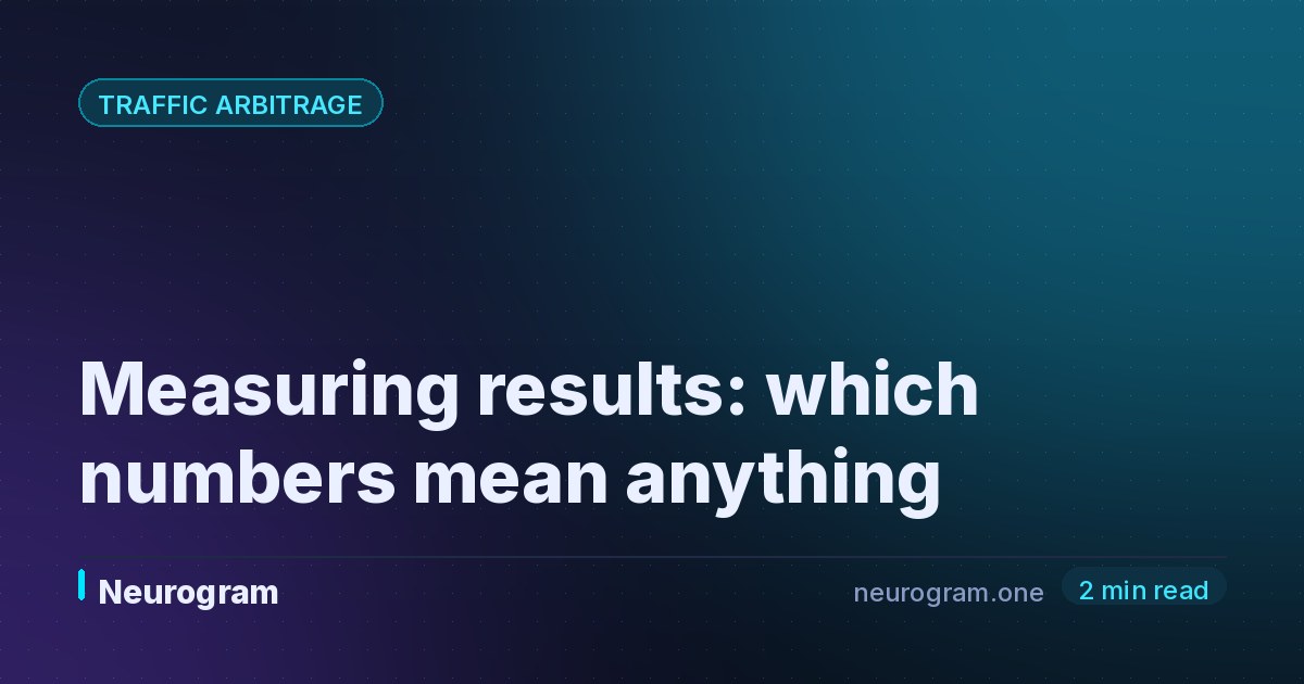 Measuring results: which numbers mean anything
