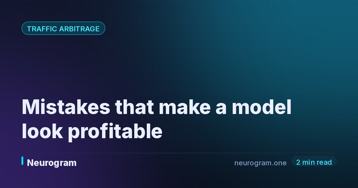 Mistakes that make a model look profitable