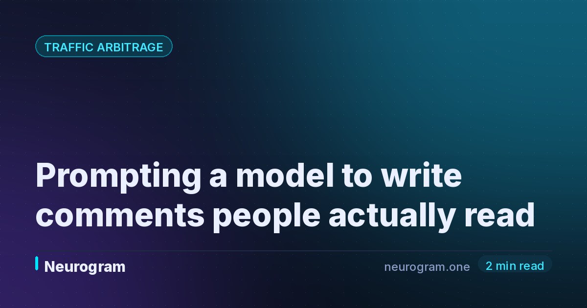 Prompting a model to write comments people actually read