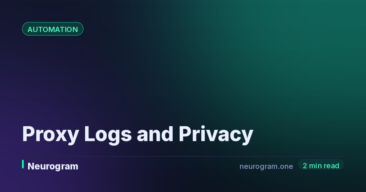 Proxy Logs and Privacy