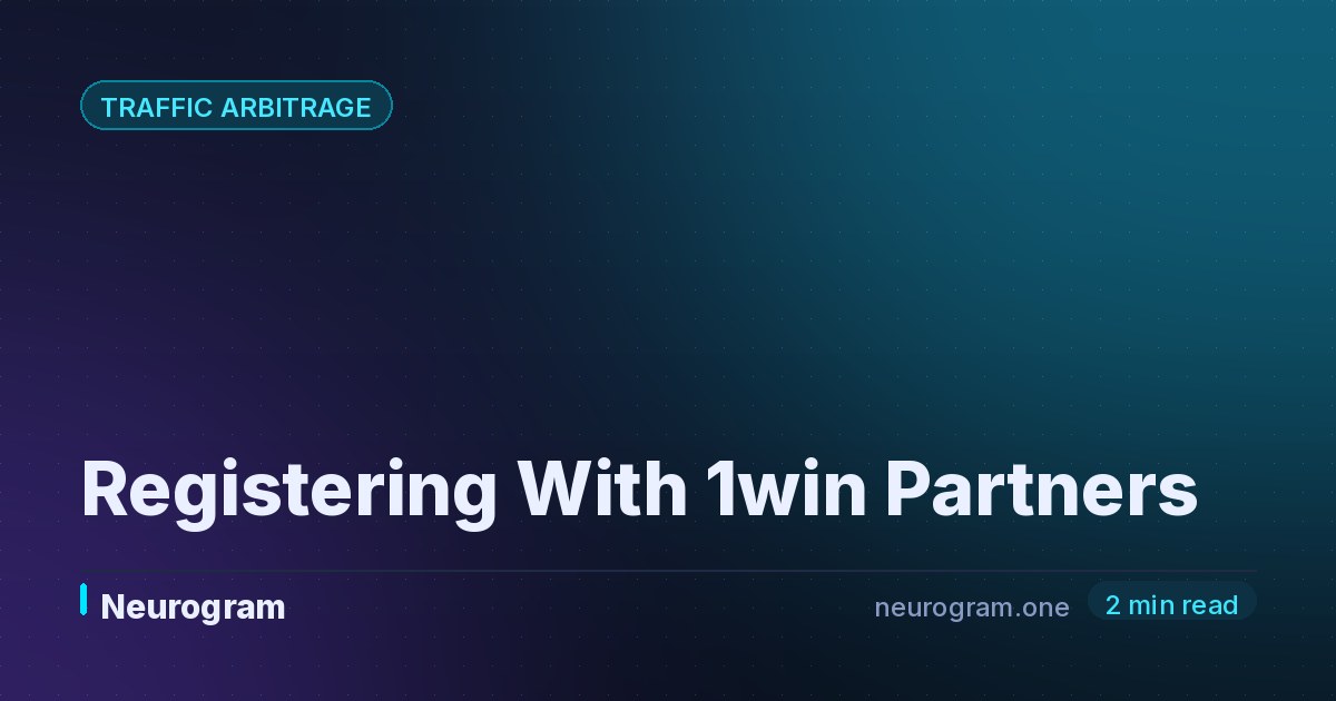 Registering With 1win Partners