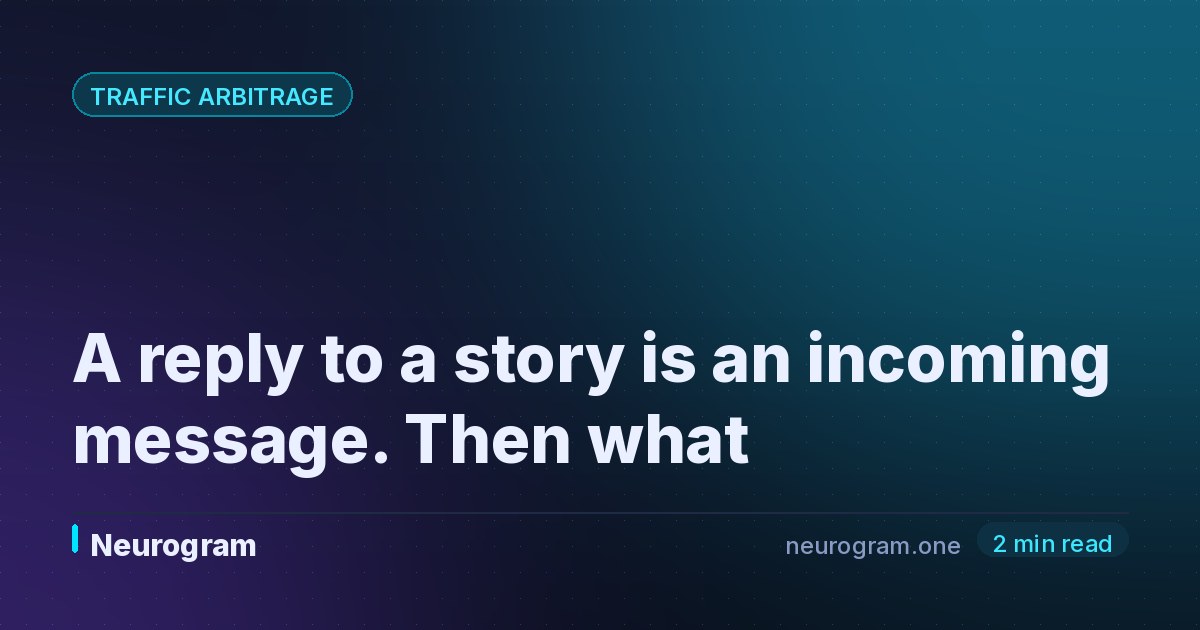 A reply to a story is an incoming message. Then what