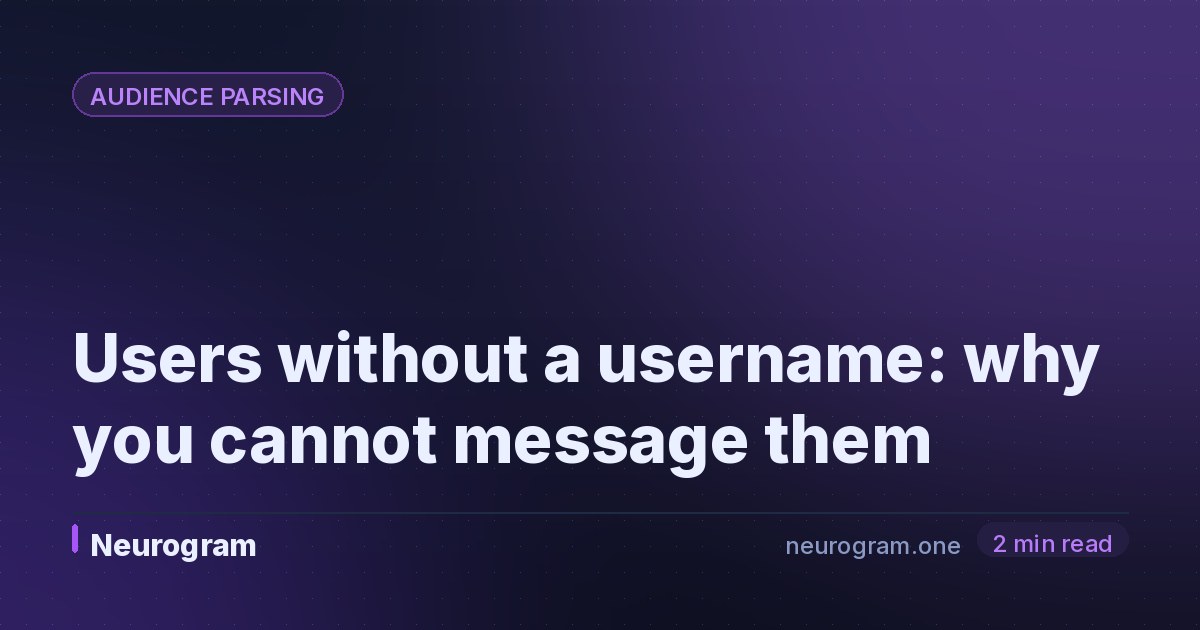 Users without a username: why you cannot message them