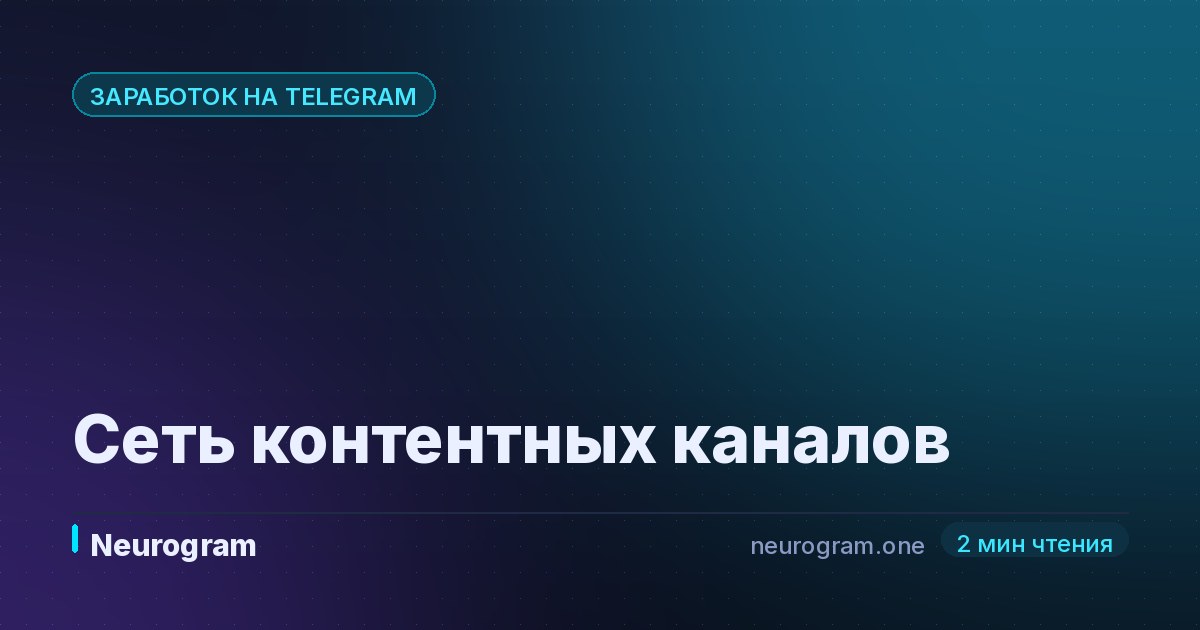 Сеть контентных каналов