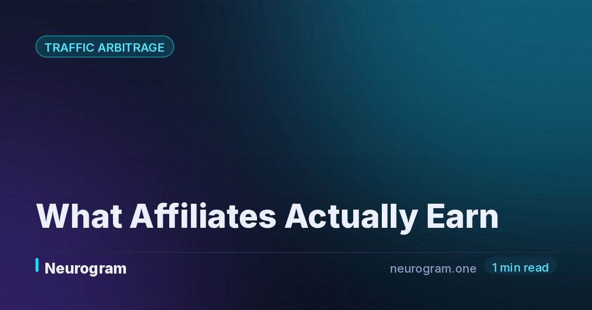What Affiliates Actually Earn