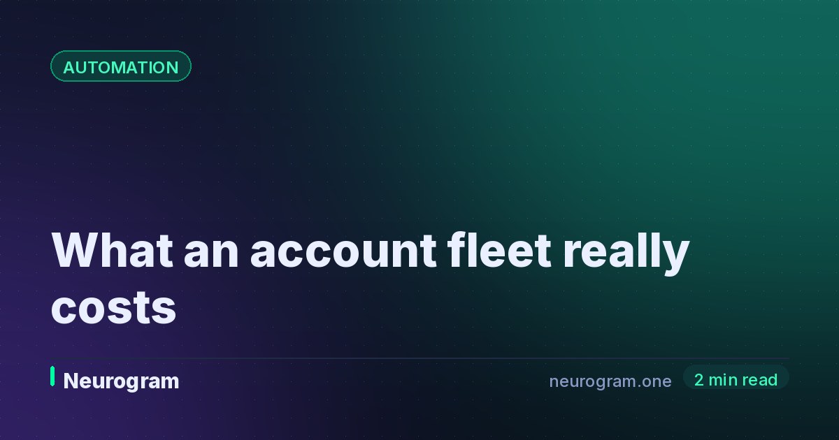 What an account fleet really costs