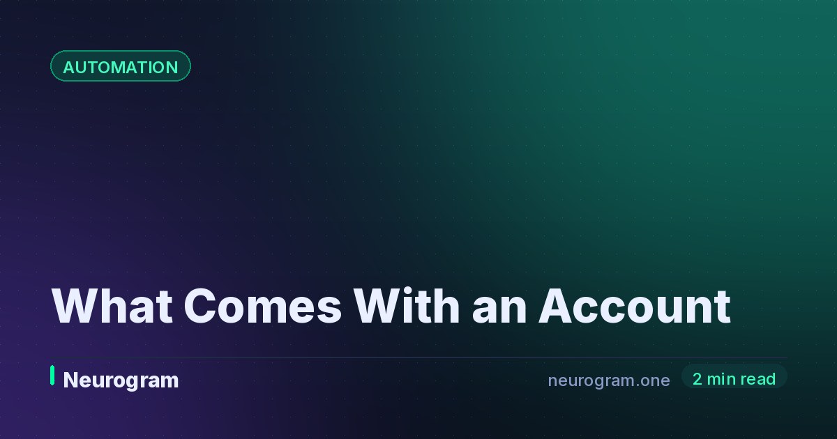 What Comes With an Account