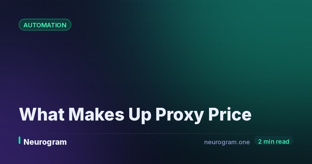What Makes Up Proxy Price