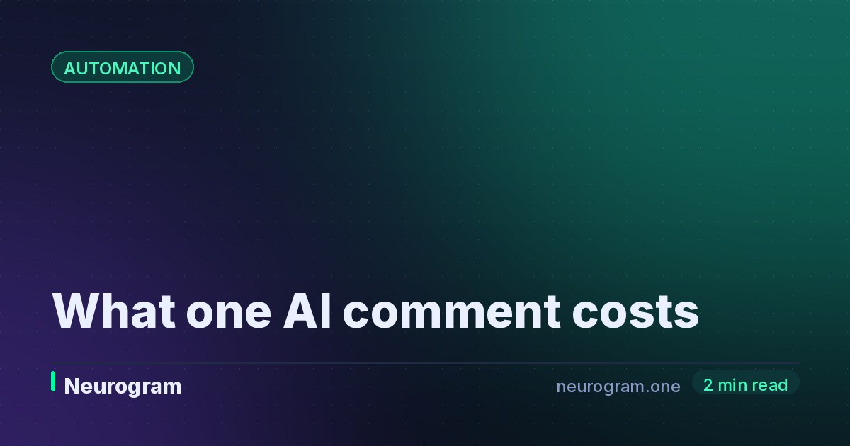What one AI comment costs