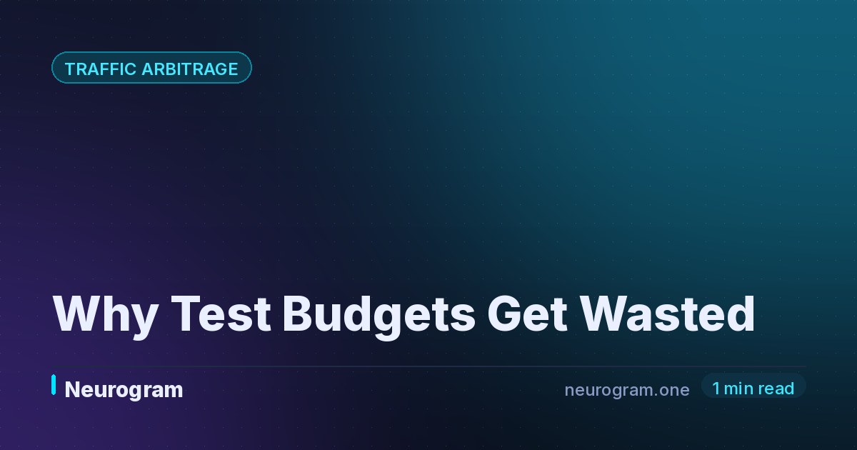 Why Test Budgets Get Wasted